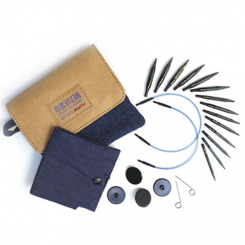 KnitPro Indigo Wood - set de agujas de tejer